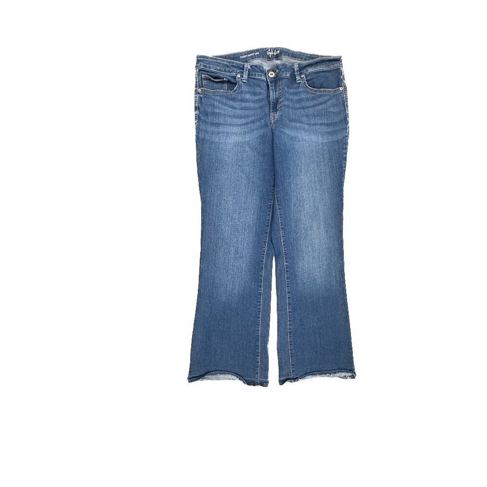 Style & Co Curvy Bootlegβ Women's size 14P Dark Wash Blue Denim Jeans